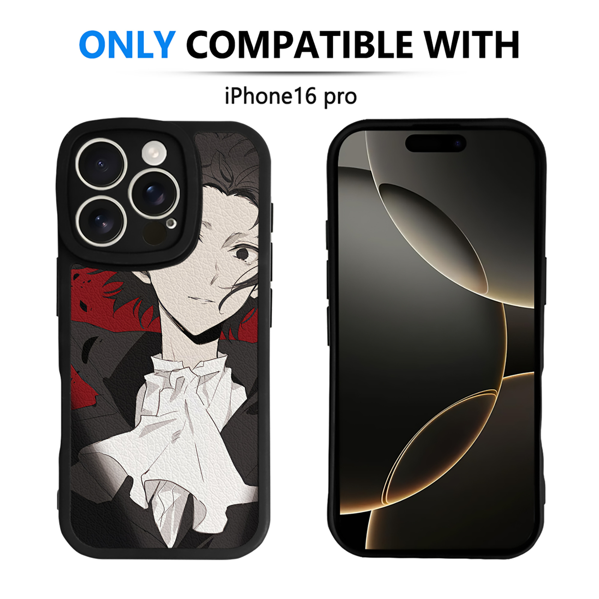 （画像用） 文豪ストレイドッグス Bungo Stray Dogs 【iPhone 16シリーズ対応】シリコンスマホケース（レザー調） 材質：シリコン